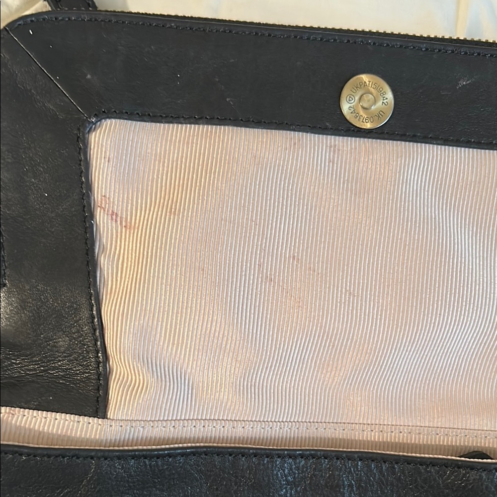 Margot NY genuine leather Black Crossbody Bag with Adjustable Strap - Picture 8 of 9